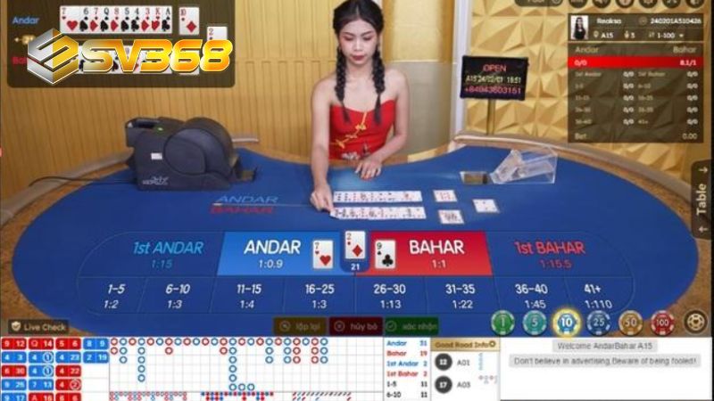 Khái niệm về game bài andar bahar